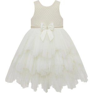 NWT Couture Princess Ivory tiered A-line dress